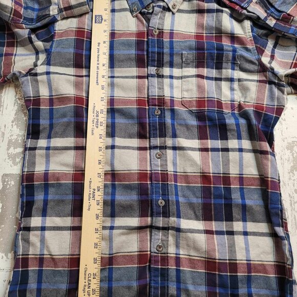 2435 Eddie Bauer Men's LS Flannel Blue Plaid Size Small‎ - Picture 3 of 5